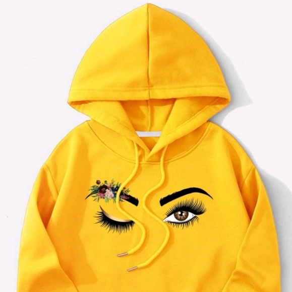 Cropped Yellow Hoodie Sz M NWT - Picture 1 of 4